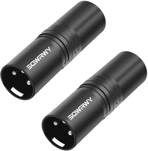 2-Pack 3Pin XLR Male to Male Adapter, Zinc Alloy Shell Balanced Audio Coupler, Secure Lock for Microphone & Cable Connection, Professional 3-Pin Connector in Kuwait