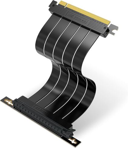 EZDIY-FAB PCIE Gen 4 16x كابل مرن للغاية، كابل رفع عالي السرعة PCI Express 4.0 منفذ GPU موصل مستقيم لبطاقة تمديد [11.8 بوصة/30 سم] in Kuwait