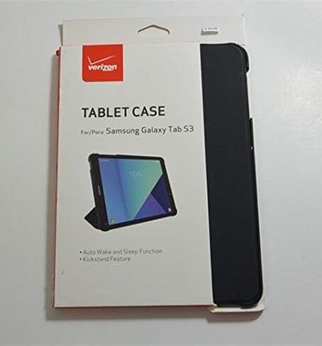 VW Verizon Tablet New Kickstand Folio Protective Case for Samsung Galaxy Tab S3 - Black Retail Packaging in Kuwait