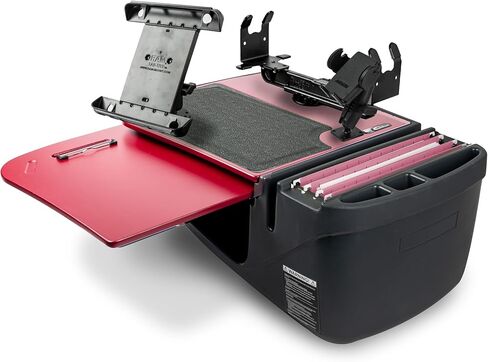 مكتب السيارة AutoExec GripMaster لمحطة عمل سيارتك ومكتبك المحمول، أحمر صودا، مع حامل الهاتف، حامل الطابعة وحامل الكمبيوتر اللوحي in Kuwait