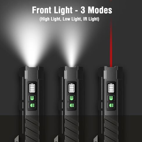 Rechargeable Flashlight High-Lumen, Tactical Magnetic Flash Light with 7 LED Modes, USB-C Powerful Light with Bottle Opener, Portable Pocket Flashlights for Emergency, Home, Camping in Kuwait