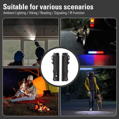 Rechargeable Flashlight High-Lumen, Tactical Magnetic Flash Light with 7 LED Modes, USB-C Powerful Light with Bottle Opener, Portable Pocket Flashlights for Emergency, Home, Camping in Kuwait