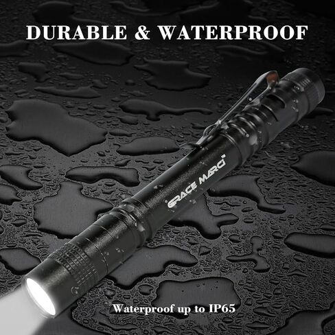 Tactical Rechargeable Pen Light Flashlight, USB-C Rechargeable, 3 Light Modes with Clip, Pocket Size for EDC, Small Led Penlight for Camping, Emergency Inspection and Repair in Kuwait