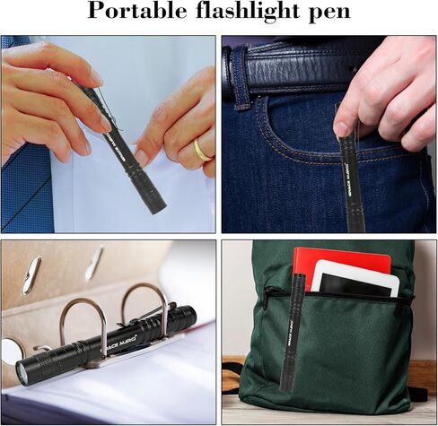 Tactical Rechargeable Pen Light Flashlight, USB-C Rechargeable, 3 Light Modes with Clip, Pocket Size for EDC, Small Led Penlight for Camping, Emergency Inspection and Repair in Kuwait
