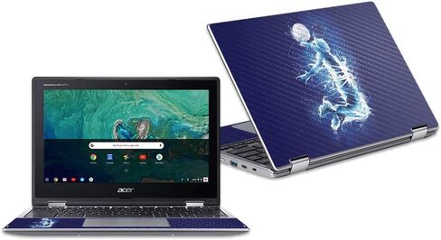 غلاف من ألياف الكربون MightySkins لجهاز Acer Chromebook Spin 11 بوصة CP311 - اقفز إلى القمر | لمسة نهائية واقية ومتينة من ألياف الكربون | سهلة التطبيق والإزالة | صنع في الولايات المتحدة الأمريكية in Kuwait