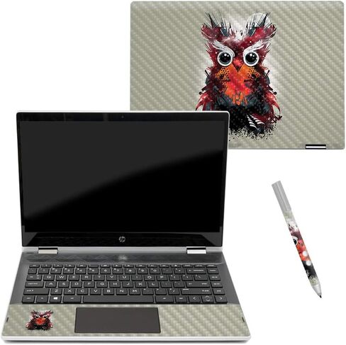 MightySkins Carbon Fiber Skin for Pavilion X360 14" (2018) - Geo Dream Catcher | Protective, Durable Textured Carbon Fiber Finish | Easy to Apply, Remove, and Change Styles | Made in The USA in Kuwait