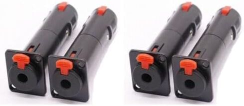 Solderless 1/4 TRS to TRS Female Locking Jacks Plug for D Pedalboards (Silver(4pcs)) in Kuwait