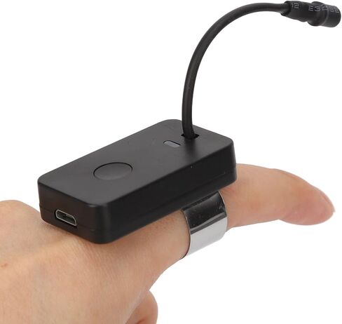 مصباح إبهام الأذن قابل لإعادة الشحن من Aramox USB خفيف الوزن ومريح أداة تنظيف الأذن ضوء أبيض لجميع الأعمار من سبائك البلاستيك (أسود) in Kuwait