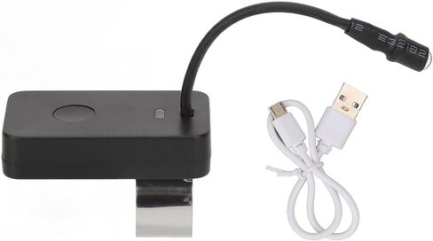 مصباح إبهام الأذن قابل لإعادة الشحن من Aramox USB خفيف الوزن ومريح أداة تنظيف الأذن ضوء أبيض لجميع الأعمار من سبائك البلاستيك (أسود) in Kuwait