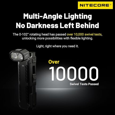 Nitecore EDC09 High CRl ثلاثة ألوان درجات حرارة قابلة للتعديل زاوية EDC مصباح يدوي العلامة in Kuwait