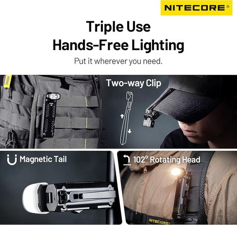Nitecore EDC09 High CRl ثلاثة ألوان درجات حرارة قابلة للتعديل زاوية EDC مصباح يدوي العلامة in Kuwait