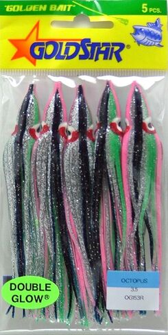 SILVER HORDE Goldstar 5Pk Squid Grn/Pnk/Blk #35 الأخطبوط (الحبار)، أخضر/وردي/أسود in Kuwait