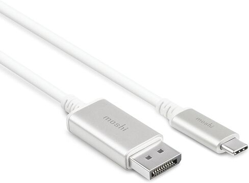 كابل Moshi USB C إلى DisplayPort بطول 1.5 متر/5 قدم، يدعم 5K@60 هرتز، 4K HDR، معتمد من VESA، غطاء من الألومنيوم، متوافق مع Thunderbolt 3 (تأكد من قبول الشاشات لإشارة DisplayPort) in Kuwait