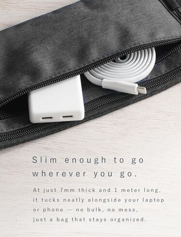 CIO Magnetic Self-Coiling USB-C to USB-C Cable 240W 3.3ft, Flat Spiral Design, PD 3.1 Fast Charging, 480Mbps Data Transfer, iPhone 17/16/15 / MacBook Pro Air/iPad/Galaxy/Pixel – Charcoal in Kuwait