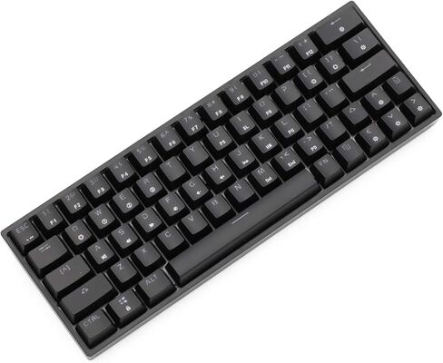 KPREPUBLIC sk64 60% Custom Mechanical Keyboard RGB Optical Switch LEDs hot swapping Socket Powerful Control Software Type c PCB Plate case (SK64-BlackCase-ABS DS-Red Switch x1) in Kuwait