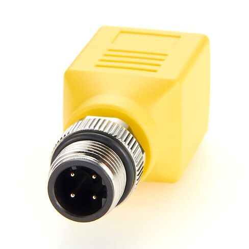 Profinet RJ45 إلى M12 4 Pin D-Coded مهايئ حاجز التغذية IP67 مقاوم للماء محمي M12 إلى RJ45 Cat6 موصل دائري لشبكة إيثرنت لمستشعر LoT للأتمتة الصناعية in Kuwait
