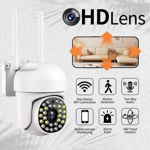 1Pcs Wireless Smart WiFi Camera System withNight Vision, Two-Way Talk, Motion Detection Alerts, Wireless Indoor Surveillance Camera for/Office/Sitting Monitoring in Kuwait