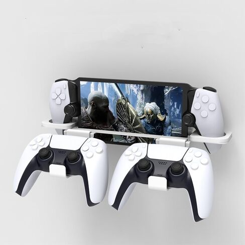 XinGeeek Wall Mount for PS5 Portal,Wall Mount Kit with 2 Detachable Controller Hooks for PlayStation 5 Accessories in Kuwait