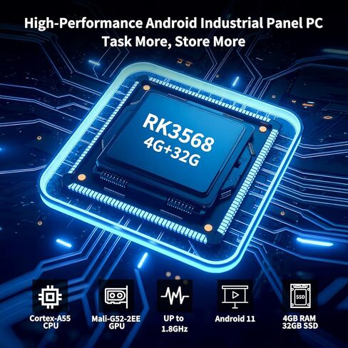 شاشة لمس Android 11 مقاس 21.5 بوصة، شاشة تفاعلية 16:9 1080P FHD، RK3568 رباعي النواة، ذاكرة وصول عشوائي 4 جيجابايت وذاكرة قراءة فقط 32 جيجابايت، مكبرات صوت مدمجة، لوحة ذكية للمكتب/التشغيل الآلي/الكشك/البار/المستودع in Kuwait
