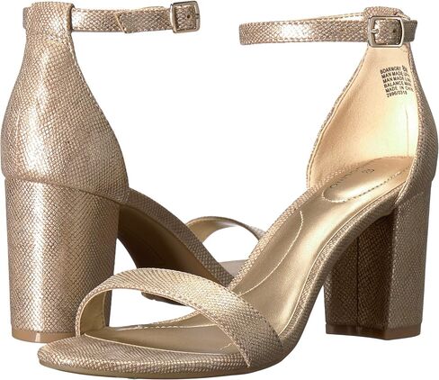 Bandolino Women's Armory Heeled Sandal, Gold Fabric 713, 5 in Saudi Arabia