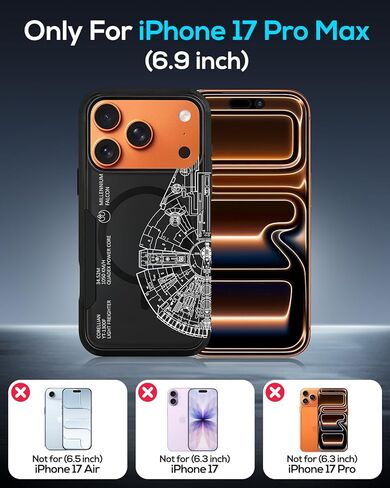 Heavy Duty for iPhone 17 Pro Max Case - Compatible with MagSafe Shockproof Protective Rugged Magnetic Men Military Grade Shock Drop Proof Phone Cover Funda for Apple 17 Promax Case, Black in Saudi Arabia