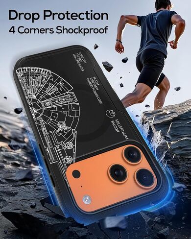 Heavy Duty for iPhone 17 Pro Max Case - Compatible with MagSafe Shockproof Protective Rugged Magnetic Men Military Grade Shock Drop Proof Phone Cover Funda for Apple 17 Promax Case, Black in Saudi Arabia