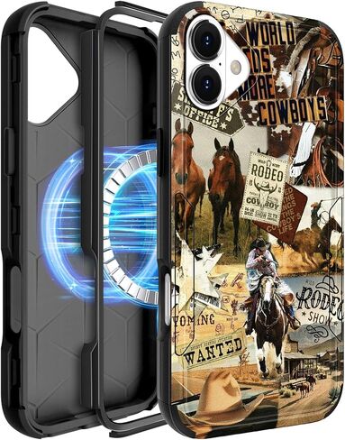 Heavy Duty for iPhone 17 Pro Max Case - Compatible with MagSafe Shockproof Protective Rugged Magnetic Men Military Grade Shock Drop Proof Phone Cover Funda for Apple 17 Promax Case, Black in Saudi Arabia
