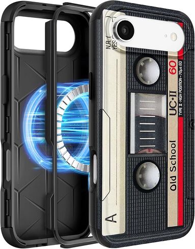 Heavy Duty for iPhone 17 Pro Max Case - Compatible with MagSafe Shockproof Protective Rugged Magnetic Men Military Grade Shock Drop Proof Phone Cover Funda for Apple 17 Promax Case, Black in Saudi Arabia