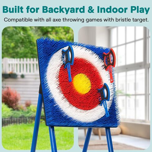 SereneLife 8-Piece Replacement Axes, Compatible with SLAXE08 Axe Throwing Game Set for Adults, Backyard Target Practice, Fun Outdoor Lawn Games & Adult Game for Parties (Red & Blue) in Kuwait