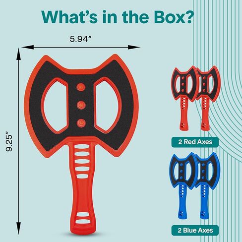 SereneLife 8-Piece Replacement Axes, Compatible with SLAXE08 Axe Throwing Game Set for Adults, Backyard Target Practice, Fun Outdoor Lawn Games & Adult Game for Parties (Red & Blue) in Kuwait