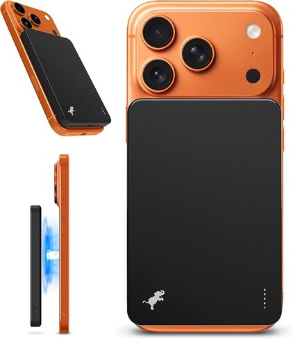 شاحن محمول Nimble Champ Wireless 5K للجزء الخلفي من الهاتف، بنك طاقة لاسلكي مغناطيسي بقدرة 5000 مللي أمبير في الساعة، شحن سريع معتمد من Qi2، حزمة بطارية رفيعة متوافقة مع MagSafe لسلسلة iPhone 17/16/15/14 in Kuwait