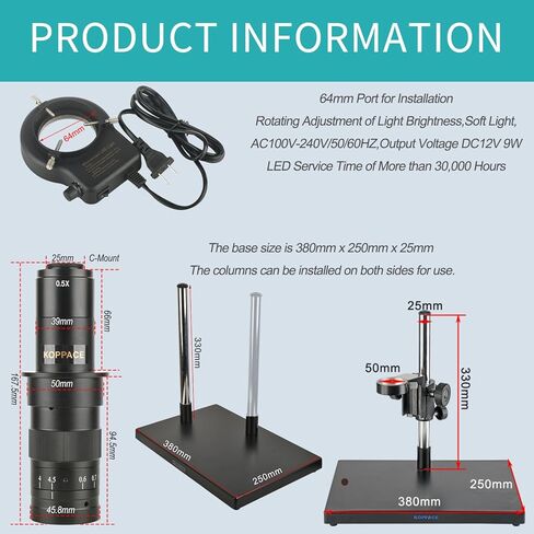 23X-174X HD Industrial Electron Microscope 4K Camera can be Connected to a Computer for Measurement and Photography in Kuwait