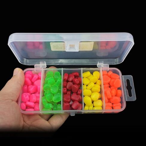 125pcs Simulation Fake Corn Soft Baits Carp Bait, 5 Colors Artificial Fake Corn Fishing Lures for Carp Trout Fishing in Kuwait