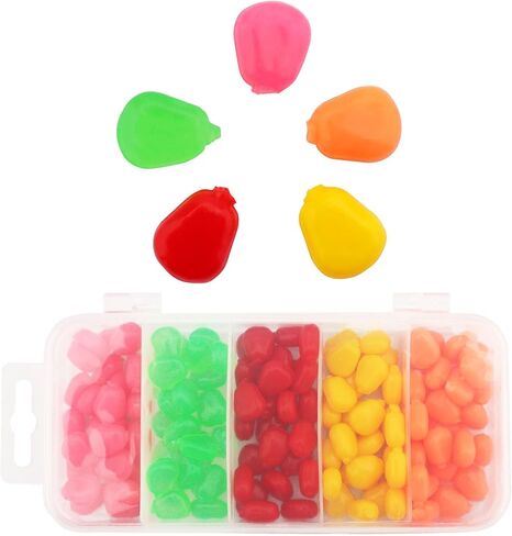 125pcs Simulation Fake Corn Soft Baits Carp Bait, 5 Colors Artificial Fake Corn Fishing Lures for Carp Trout Fishing in Kuwait