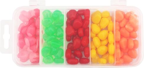 125pcs Simulation Fake Corn Soft Baits Carp Bait, 5 Colors Artificial Fake Corn Fishing Lures for Carp Trout Fishing in Kuwait