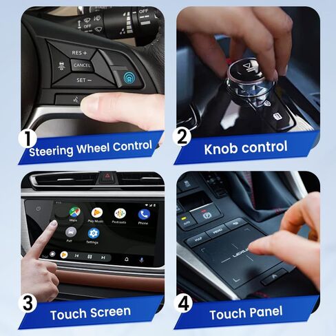 محول Carlinkit اللاسلكي لـ iPhone، محول 4.0 تحويل سلكي إلى لاسلكي، يدعم Android Auto، الصوت، الموسيقى، GPS، المفاتيح، إلخ. CPC200-CP2A، أزرق in Kuwait