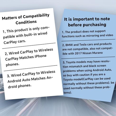 محول Carlinkit اللاسلكي لـ iPhone، محول 4.0 تحويل سلكي إلى لاسلكي، يدعم Android Auto، الصوت، الموسيقى، GPS، المفاتيح، إلخ. CPC200-CP2A، أزرق in Kuwait