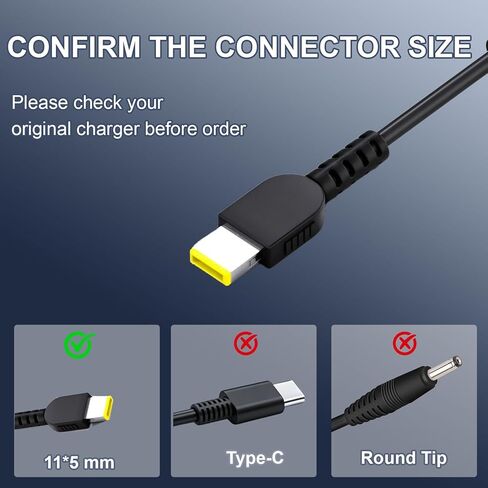 245W Slim Tip Charger Compatible with Lenovo Legion Pro 5 16IAX10H RTX5070Ti 16" Gaming Laptop ADL245SDC3A, Legion 5 15IRX10 RTX 5060 Laptop ADL245SLC3A Power Adapter Cord in Kuwait