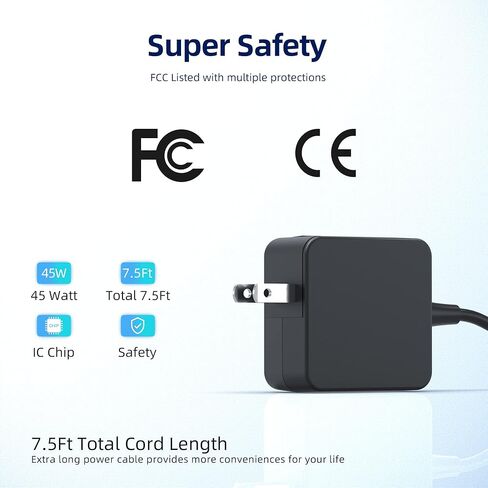 45W AC Charger Replacement Fit for Samsung Galaxy Chromebook XE930QCA XE931QCA, 2 XE530QDA 15.6"13.3", Go 14" XE345XDA-MA1TM Laptop Adapter Power Supply Cord in Kuwait