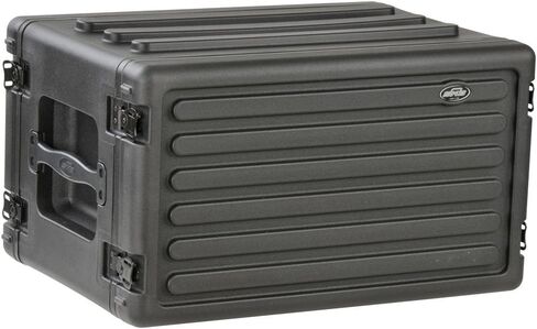 SKB 6U Shallow Roto Rack Case - Durable Polyethylene Gear Protector, Stackable, Waterproof with Twist Latches & Rubber Feet for Musicians, DJs, and A/V Equipment - Secure Transport & Storage Solution in Saudi Arabia