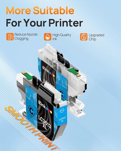 خراطيش حبر LC3011 LC3013 BK CMY Y متوافقة مع Brother LC3013 LC3011 LC3013XL Work Brother MFC-J497DW MFC-J895DW MFC-J491DW MFC-J690DW خرطوشة حبر 5 عبوات (2X أسود 1x أرجواني سماوي أصفر) in Kuwait