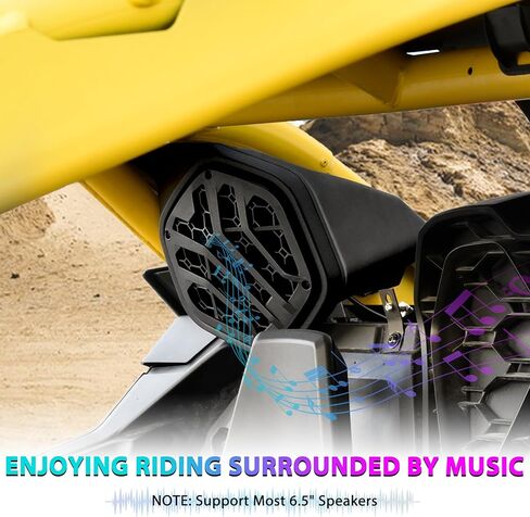 حاويات مكبر صوت للمقعد الخلفي مقاس 6.5 بوصة لـ Can-Am Maverick R R MAX X RS 2024 2025، حاملات دعامات تثبيت مكبرات الصوت UTV (قطعتان، تدعم مكبرات صوت 6.5 بوصة) in Kuwait
