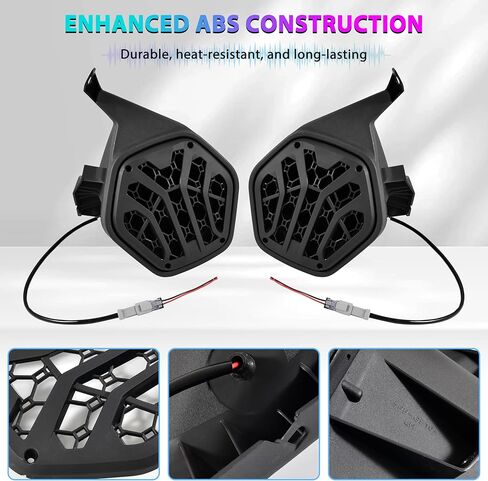 حاويات مكبر صوت للمقعد الخلفي مقاس 6.5 بوصة لـ Can-Am Maverick R R MAX X RS 2024 2025، حاملات دعامات تثبيت مكبرات الصوت UTV (قطعتان، تدعم مكبرات صوت 6.5 بوصة) in Kuwait