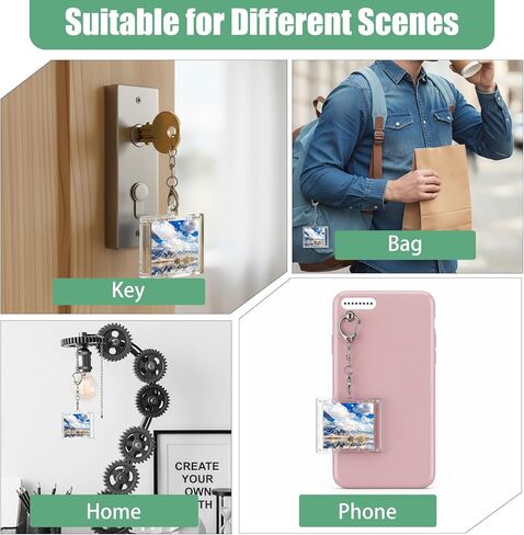 40 Pcs Mini CD Holder Keychain Bulk Album Case Plastic Player Shaped Key Pendant Blank DVD Case Clear CD Jewel Keyring for DIY in Kuwait