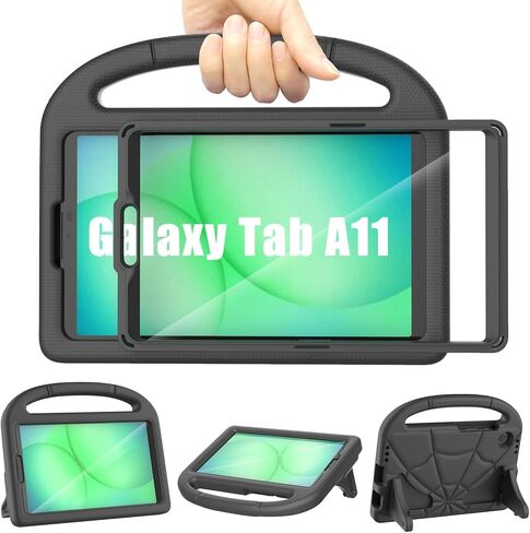 حافظة أطفال لهاتف سامسونج جالاكسي تاب A11 2025/A9 2023 8.7 بوصة، غطاء لينرجي خفيف الوزن مقاوم للصدمات مناسب للأطفال مع واقي شاشة وحامل مقبض لجهاز جالاكسي تاب A11/A9، أزرق in Kuwait