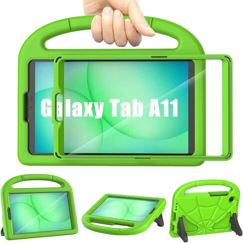 حافظة أطفال لهاتف سامسونج جالاكسي تاب A11 2025/A9 2023 8.7 بوصة، غطاء لينرجي خفيف الوزن مقاوم للصدمات مناسب للأطفال مع واقي شاشة وحامل مقبض لجهاز جالاكسي تاب A11/A9، أزرق in Kuwait