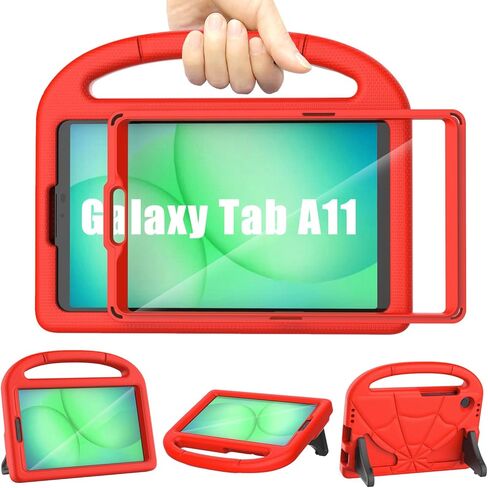 حافظة أطفال لهاتف سامسونج جالاكسي تاب A11 2025/A9 2023 8.7 بوصة، غطاء لينرجي خفيف الوزن مقاوم للصدمات مناسب للأطفال مع واقي شاشة وحامل مقبض لجهاز جالاكسي تاب A11/A9، أزرق in Kuwait