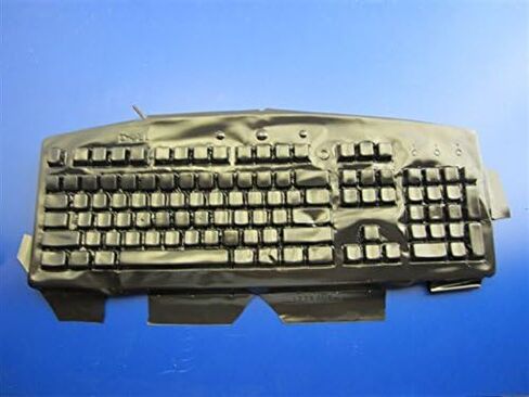 غطاء لوحة المفاتيح قناع الكتابة الأسود Viziflex متوافق مع Dell KB212B، L50U، Sk8120، KB4021 - الجزء B.M.641G104 - لوحة المفاتيح غير متضمنة in Kuwait