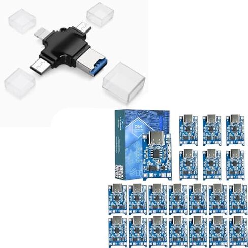 Diymore 20pcs TP4056 Type-C USB 5V 1A 18650 Lithium Battery Charger Module Charging Board with Dual Protection Functions in Kuwait
