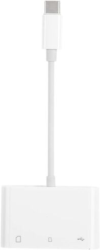 قارئ بطاقات SUNGOOYUE USB C إلى SD TF، محول بطاقة ذاكرة عالي السرعة لأجهزة iOS، مع وظيفة التوصيل السريع لا حاجة إلى تطبيق، تصميم محمول من مادة ABS in Kuwait